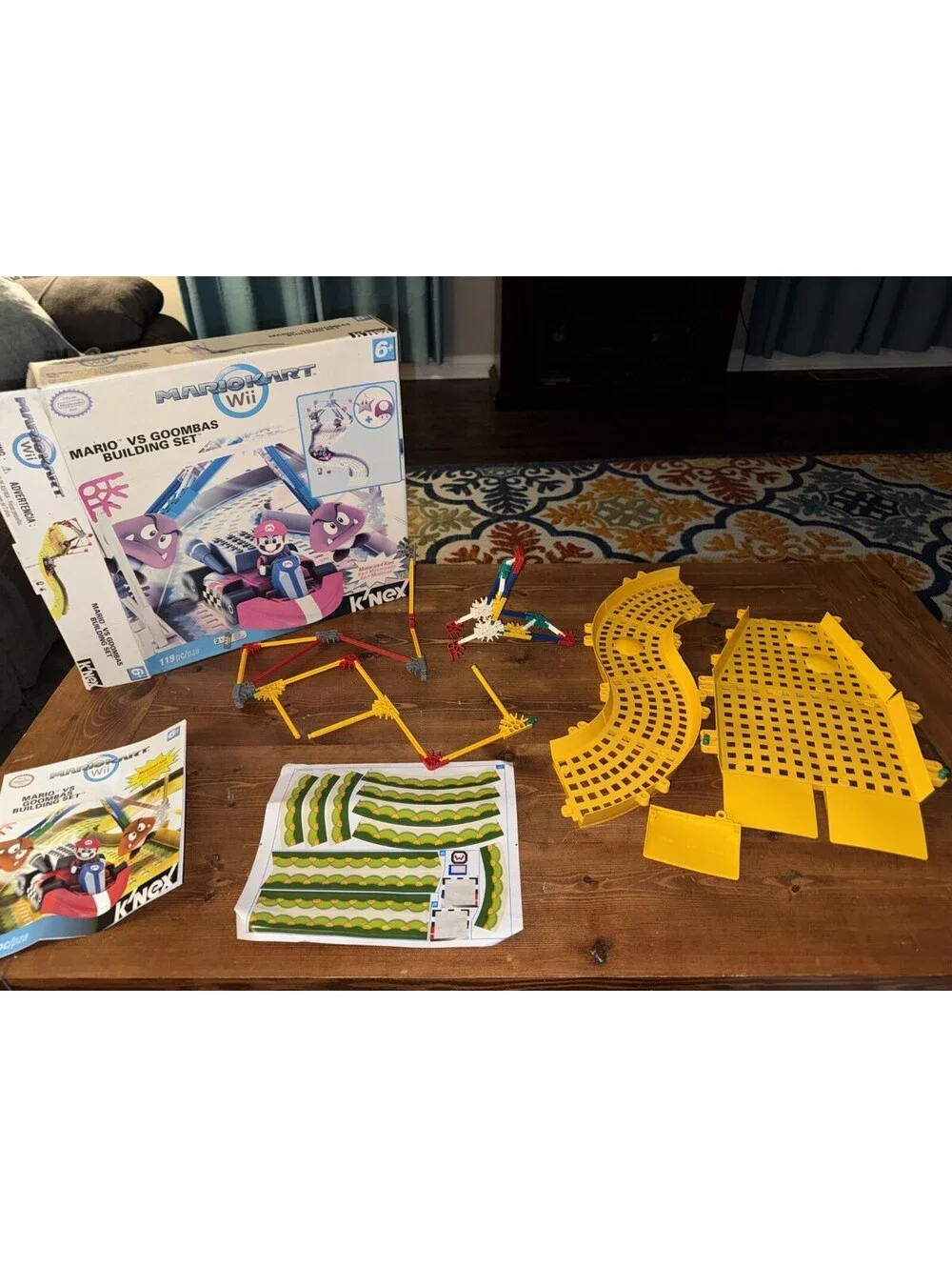Knex Nintendo Mariokart Wii Mario Building Set FOR PARTS - OPEN BOX - SEE IMAGES
